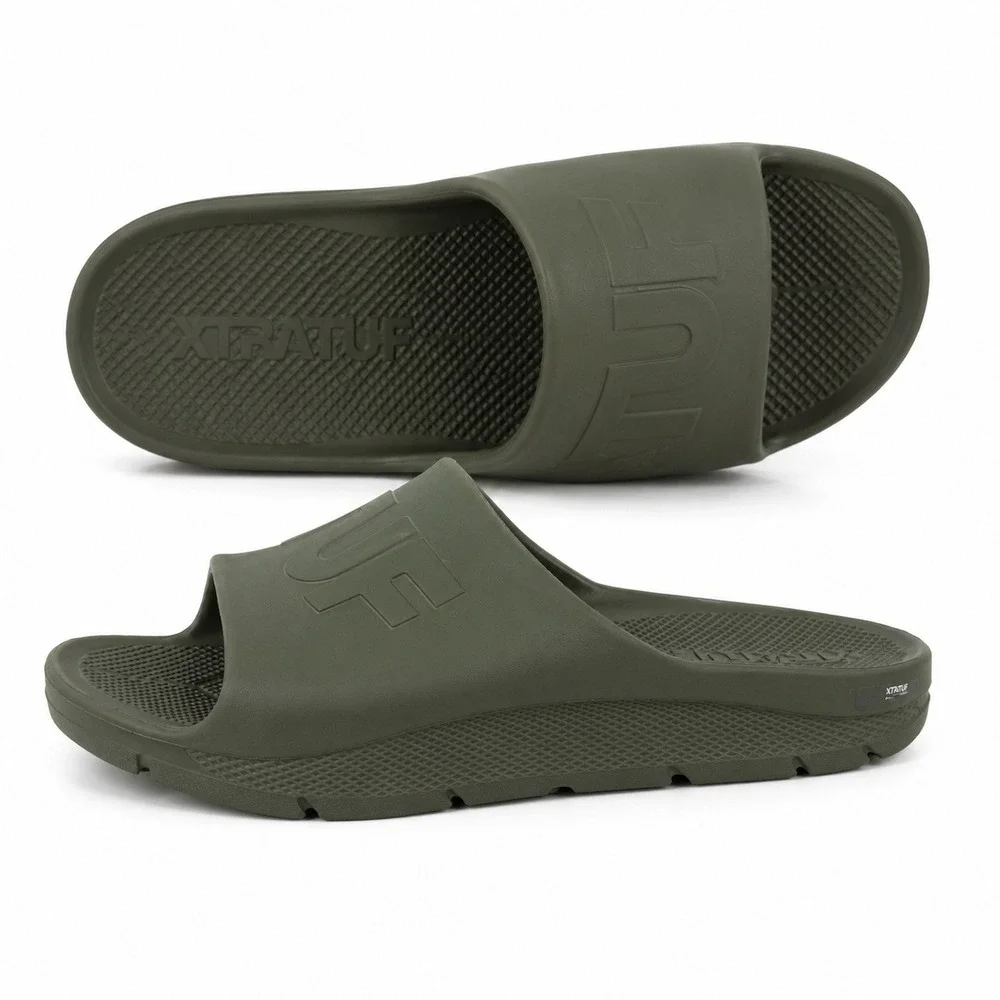 XTRATUF Mens Apres Fish Sandal Olive Green BioLite Slide‎ XAFH300 Size 10M